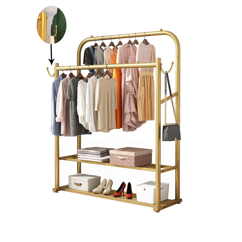 Industrial Style Coat Rack Pure Color Free Standing Metallic Coat Rack