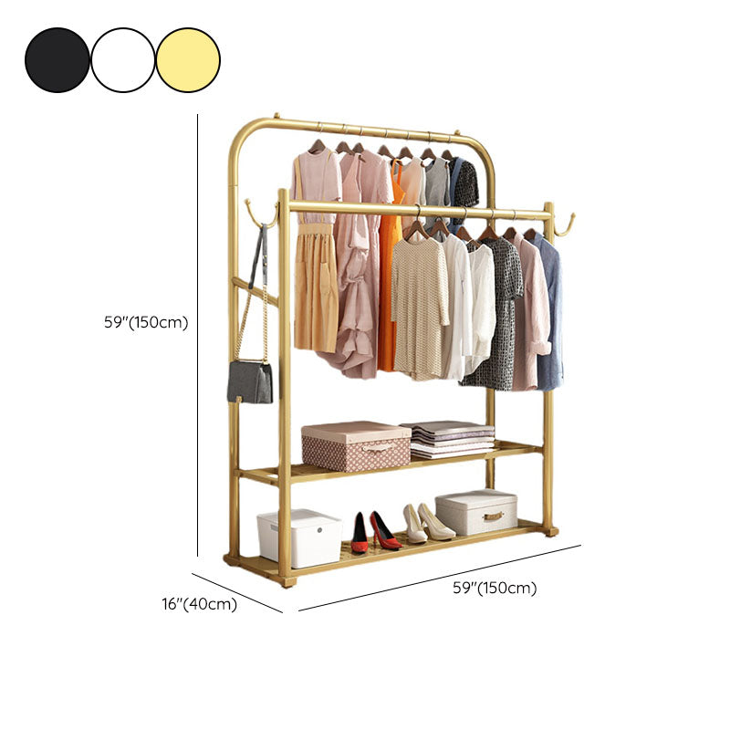 Industrial Style Coat Rack Pure Color Free Standing Metallic Coat Rack