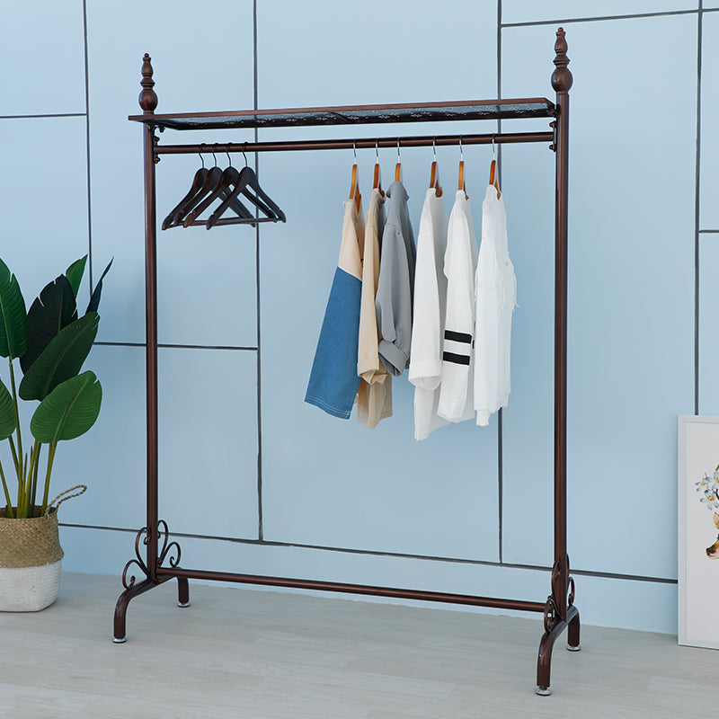 Modern Style Coat Rack Freestanding Shelf Design Metallic Coat Rack