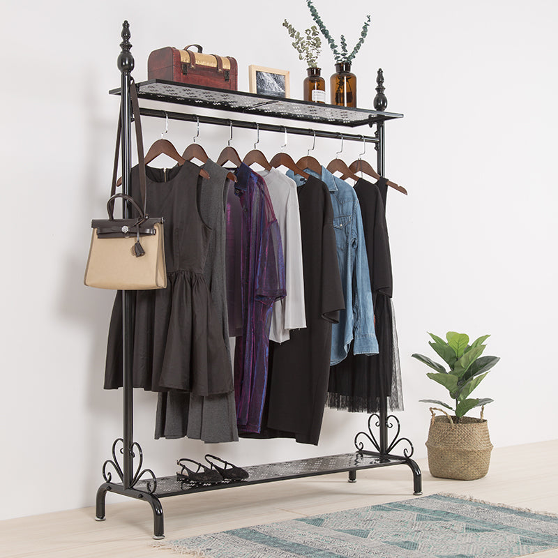 Modern Style Coat Rack Freestanding Shelf Design Metallic Coat Rack