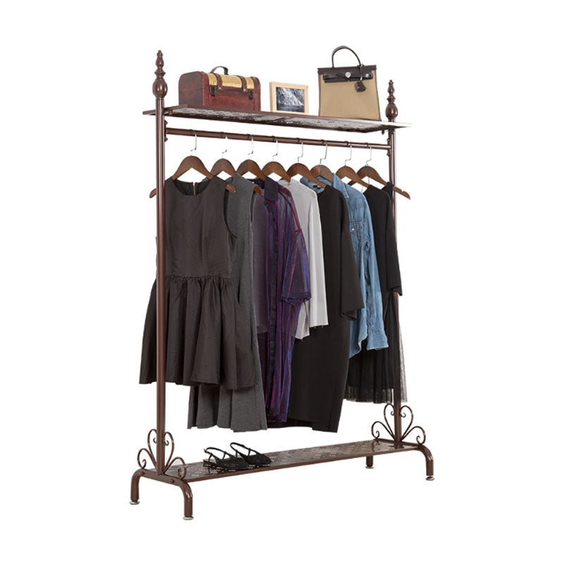 Modern Style Coat Rack Freestanding Shelf Design Metallic Coat Rack