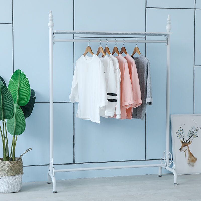 Modern Style Coat Rack Freestanding Shelf Design Metallic Coat Rack