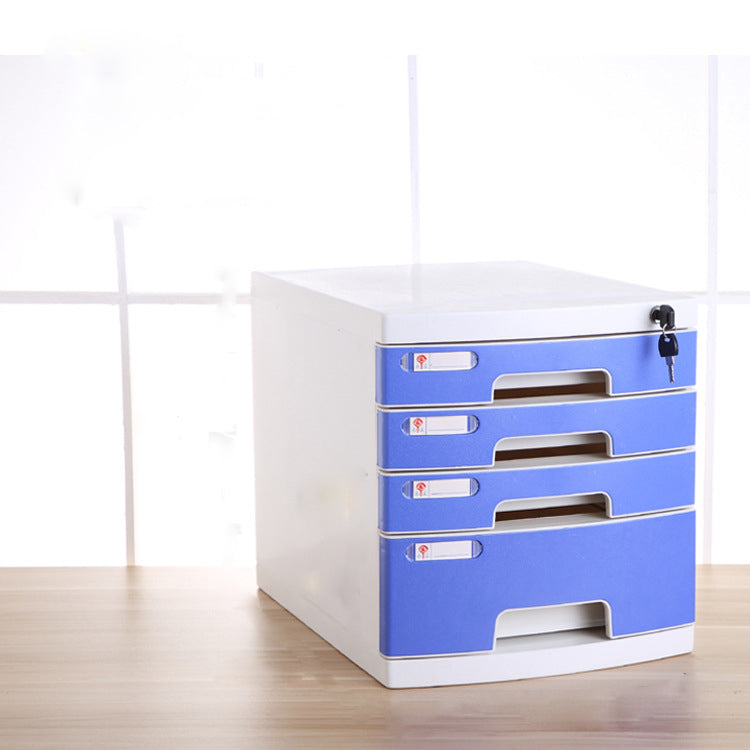 Coastal Cabinet Plastic Locking Drawers File Cabinet for Office