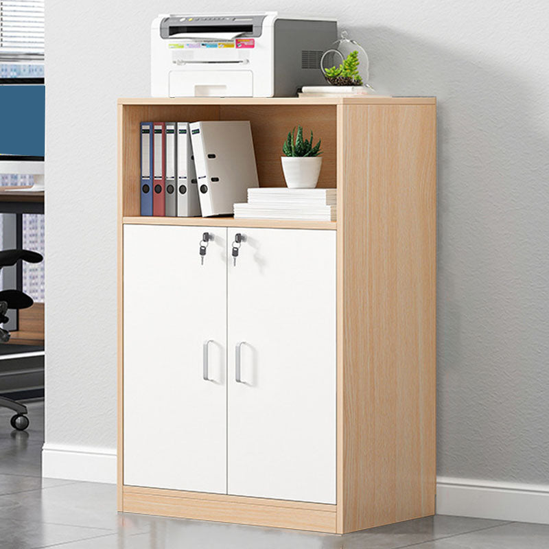 Modern Vertical File Cabinet Wood Filing Cabinet with Locking Storage