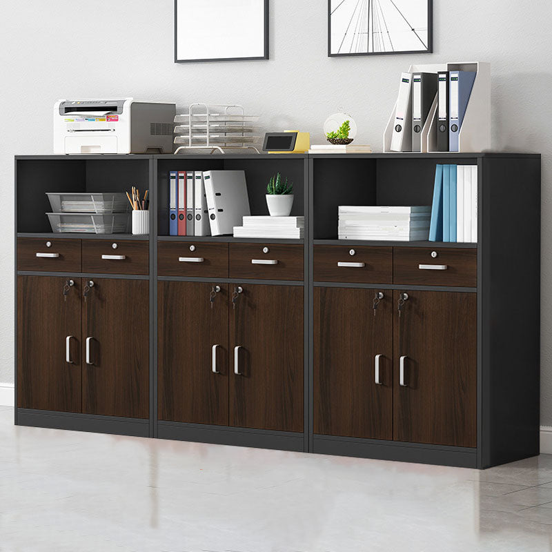 Modern Vertical File Cabinet Wood Filing Cabinet with Locking Storage