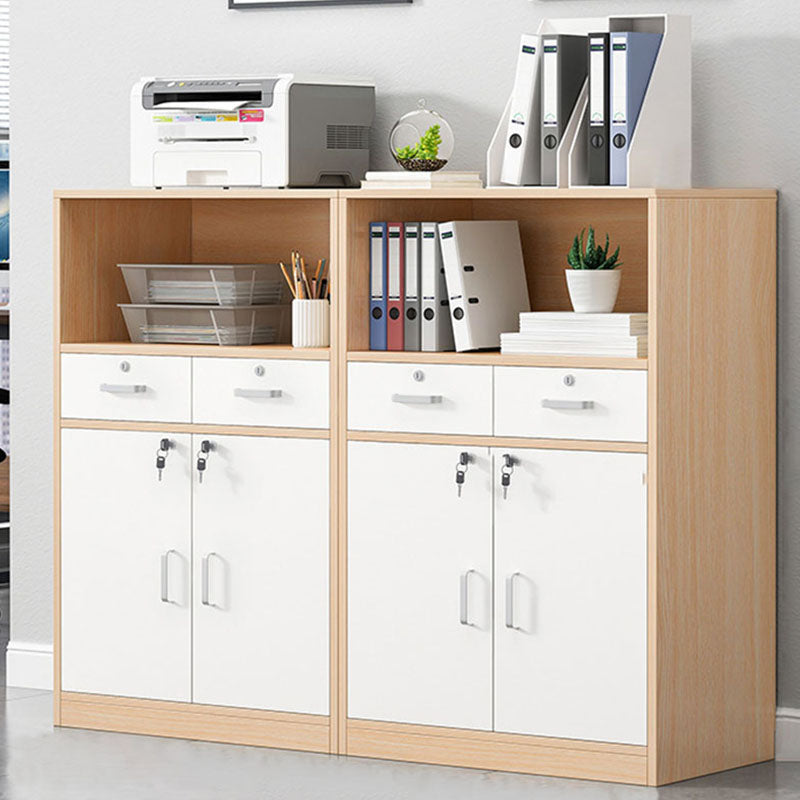 Modern Vertical File Cabinet Wood Filing Cabinet with Locking Storage