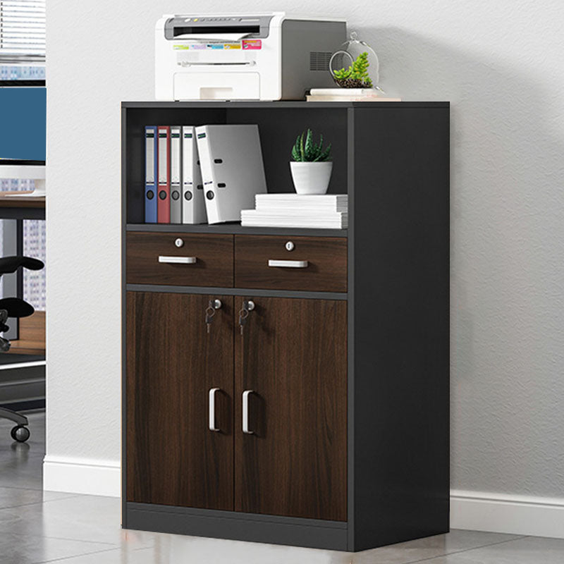 Modern Vertical File Cabinet Wood Filing Cabinet with Locking Storage