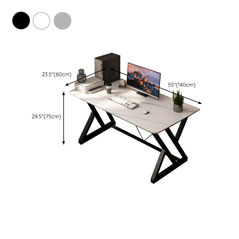 29.53" H Industrial Rectangular Office Desk Antique Finish Computer Desk