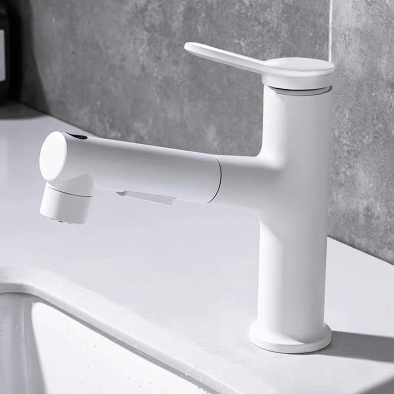 Contemporary Sink Faucet Plian Low Arc Centerset Bathroom Faucet