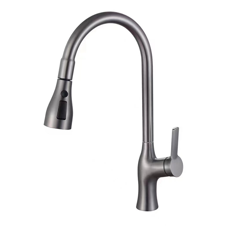 1-Hole 1-Handle Faucet Pull out Sprayer Standard Kitchen Faucet