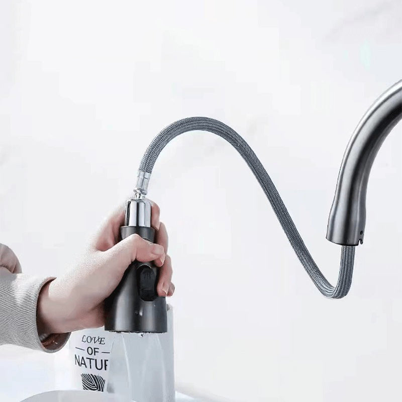 1-Hole 1-Handle Faucet Pull out Sprayer Standard Kitchen Faucet