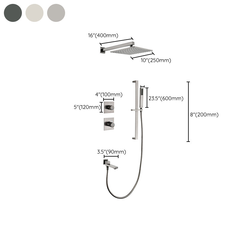 Modern Shower Trim Brass Handheld Shower Head Wall Mounted Shower System