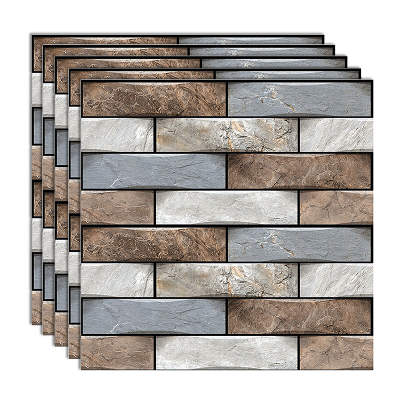 Modern PVC Field Tile/Single Tile Rectangular Peel and Stick Backsplash Wall Tile