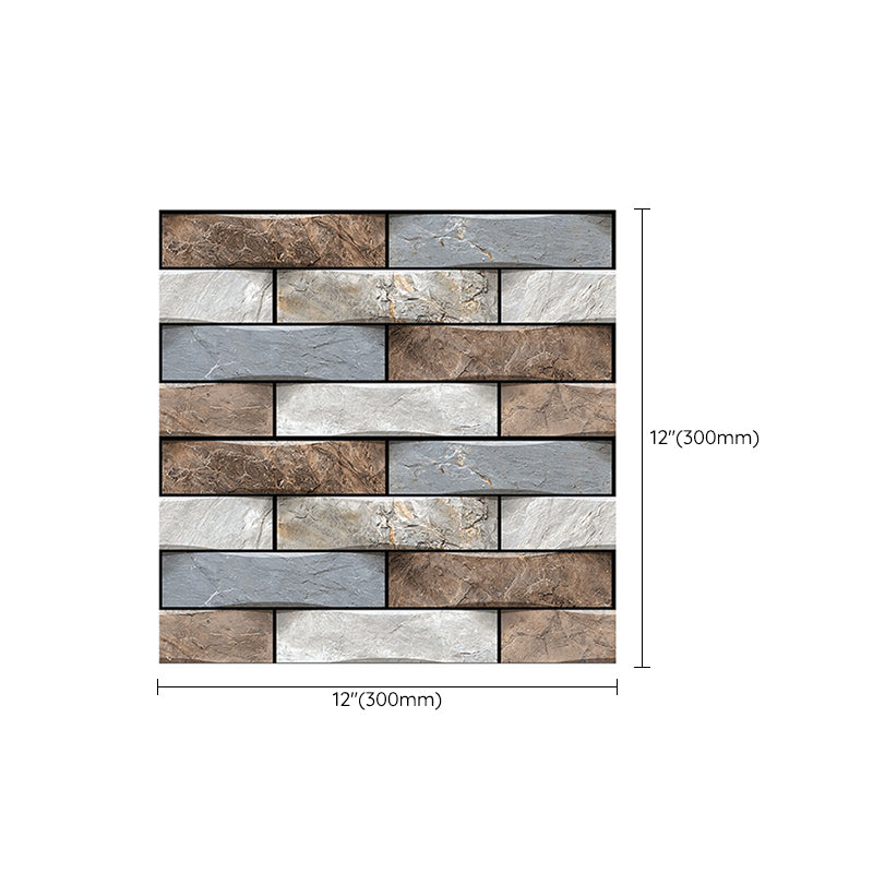 Modern PVC Field Tile/Single Tile Rectangular Peel and Stick Backsplash Wall Tile