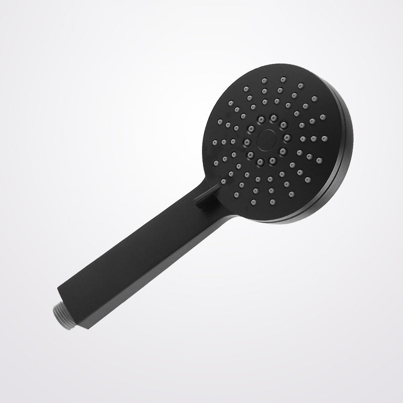 Contemporary Black Round Shower Head Combo Rain Fall Hand Shower