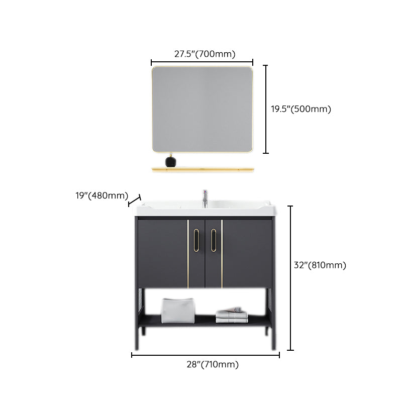 Bathroom Sink Vanity Rectangle Freestanding Mirror Standalone Cabinet Bath Vanity