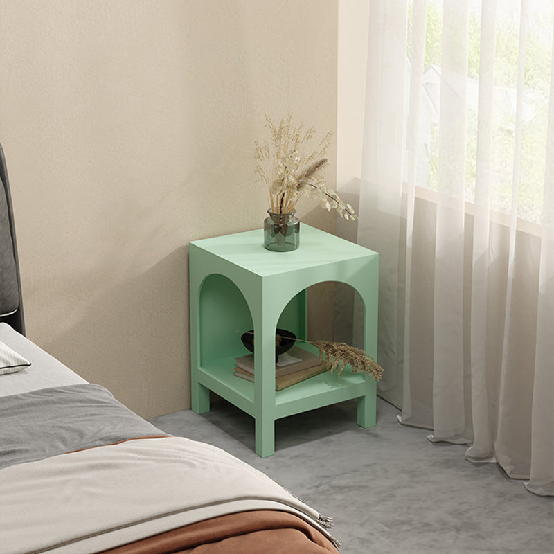 Metal Bed Nightstand Open Storage Accent Table Nightstand for Bedroom