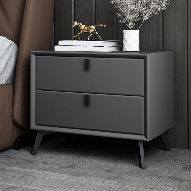 Solid Wood Bedside Cabinet Modern Bed Nightstand with Drawers