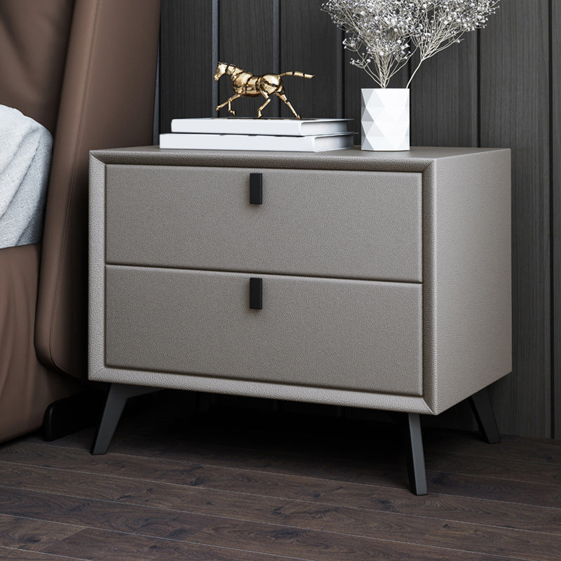 Solid Wood Bedside Cabinet Modern Bed Nightstand with Drawers