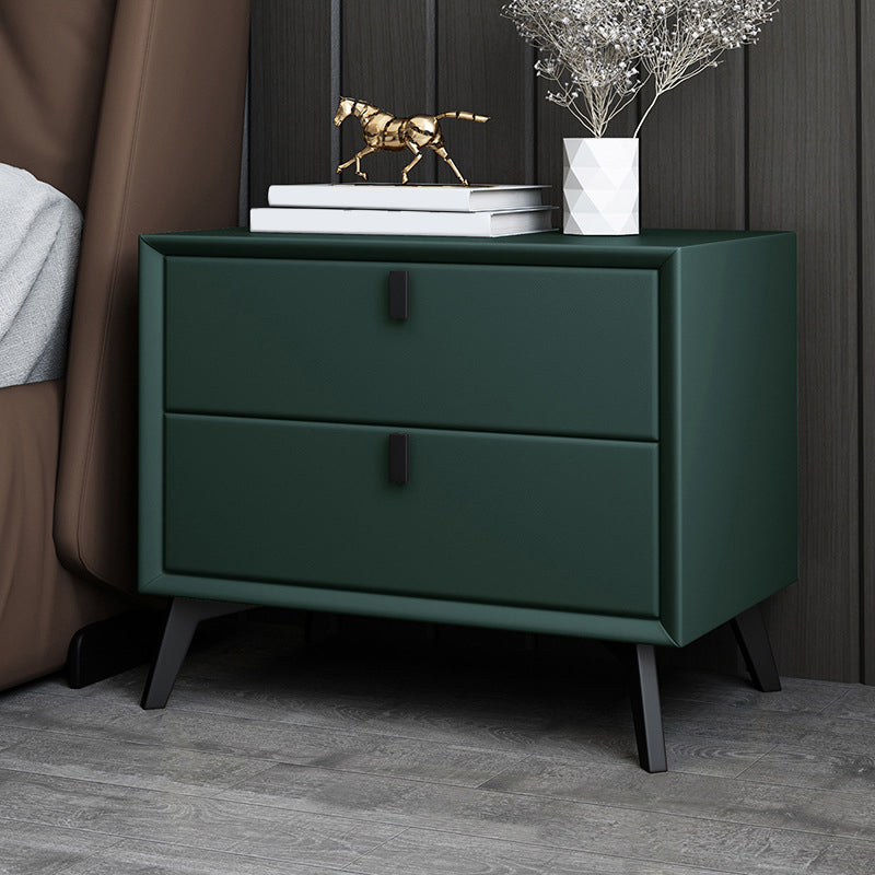 Solid Wood Bedside Cabinet Modern Bed Nightstand with Drawers