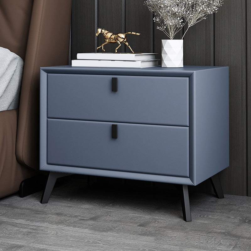 Solid Wood Bedside Cabinet Modern Bed Nightstand with Drawers