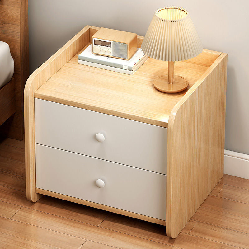 Contemporary Bedside Cabinet Antique Finish Accent Table Nightstand