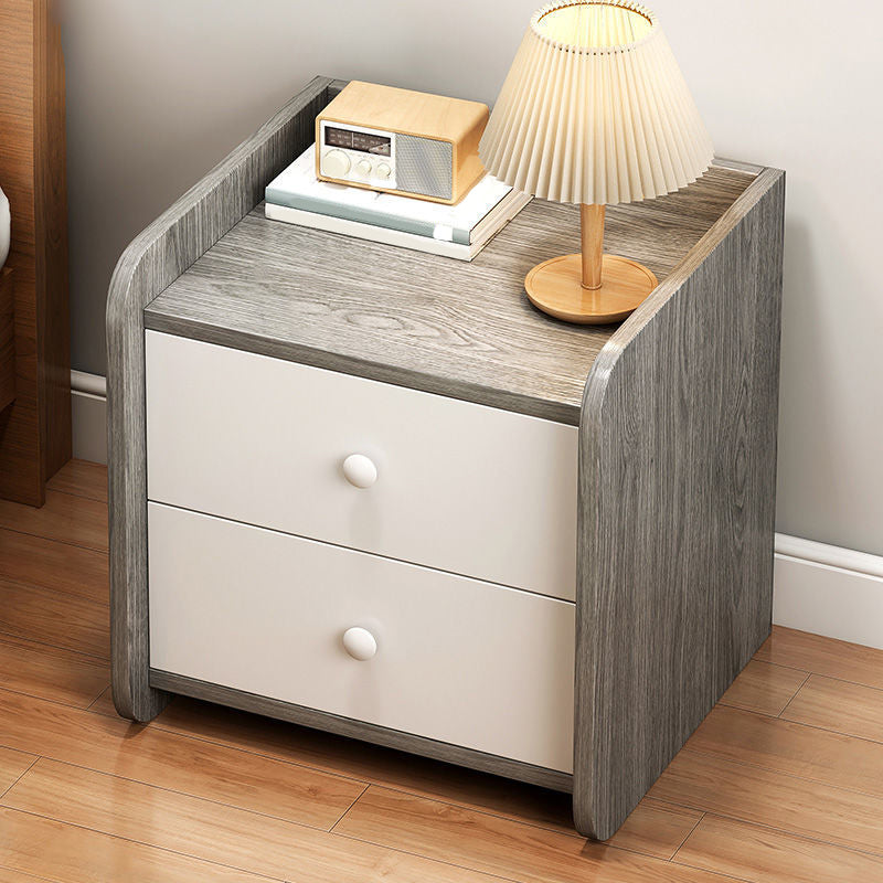 Contemporary Bedside Cabinet Antique Finish Accent Table Nightstand