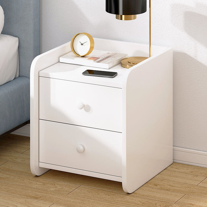 Contemporary Bedside Cabinet Antique Finish Accent Table Nightstand