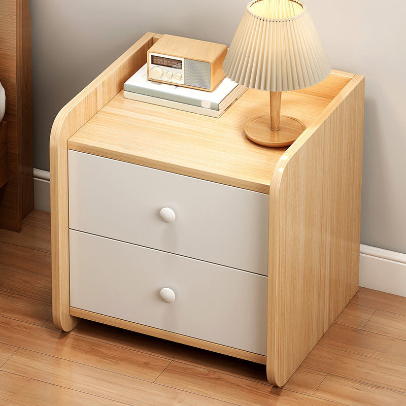 Contemporary Bedside Cabinet Antique Finish Accent Table Nightstand