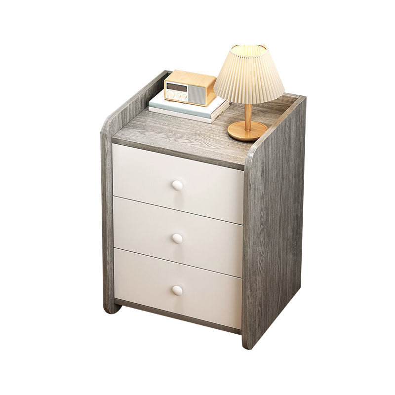 Contemporary Bedside Cabinet Antique Finish Accent Table Nightstand