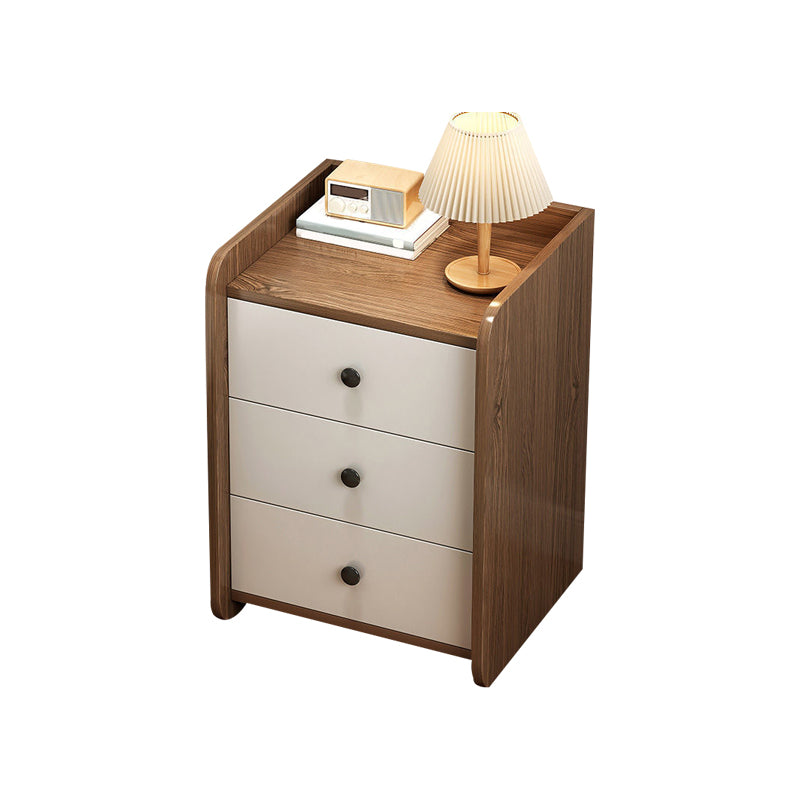 Contemporary Bedside Cabinet Antique Finish Accent Table Nightstand