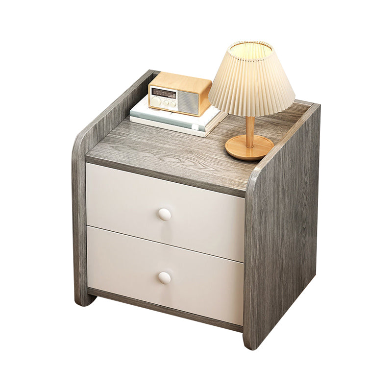 Contemporary Bedside Cabinet Antique Finish Accent Table Nightstand