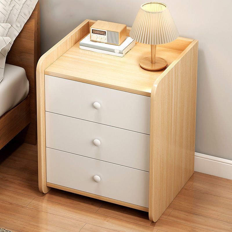 Contemporary Bedside Cabinet Antique Finish Accent Table Nightstand