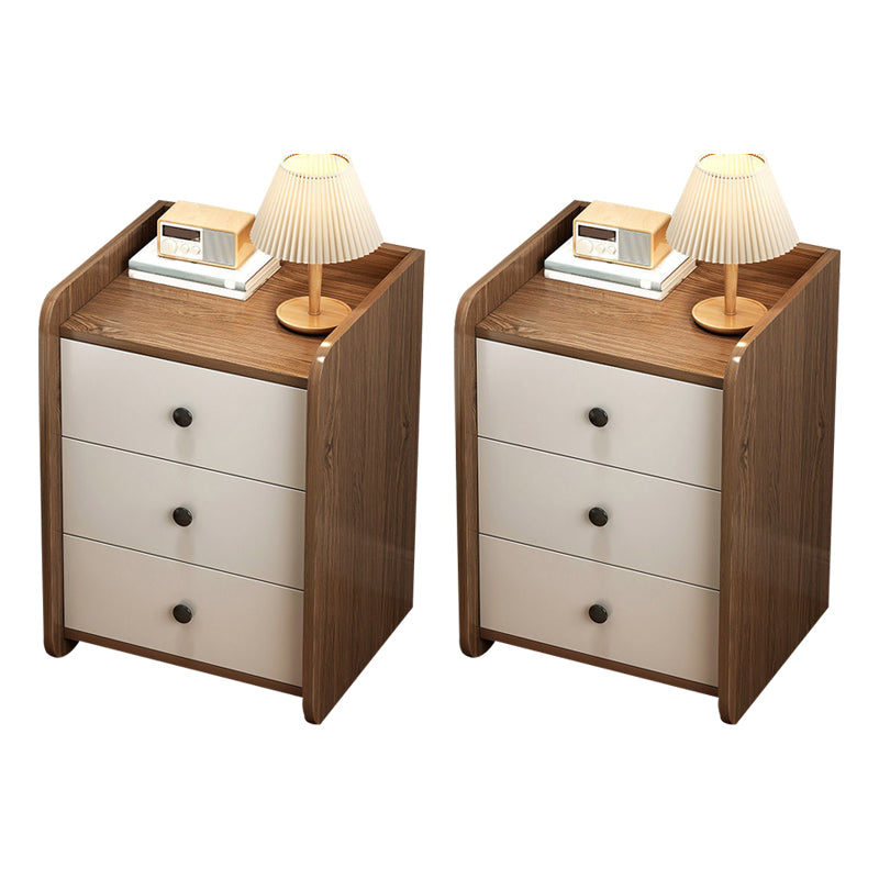 Contemporary Bedside Cabinet Antique Finish Accent Table Nightstand