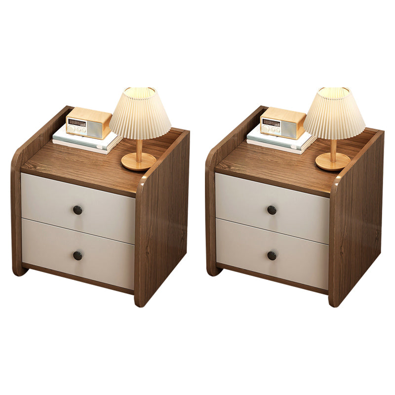 Contemporary Bedside Cabinet Antique Finish Accent Table Nightstand