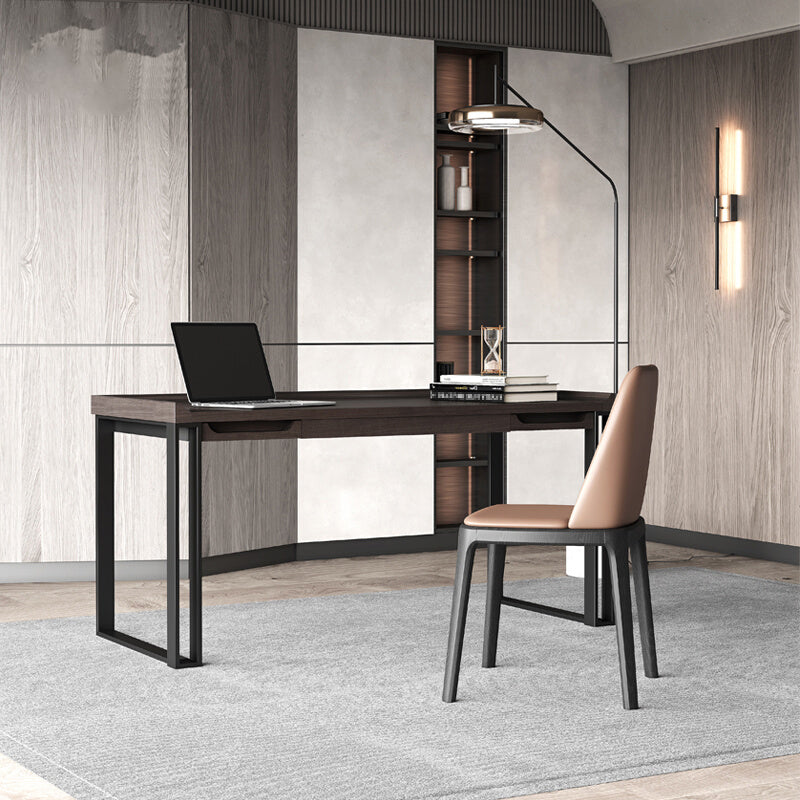 Contemporary Engineered Wood Writing Desk Bedroom Rectangular Office Desk with Legs