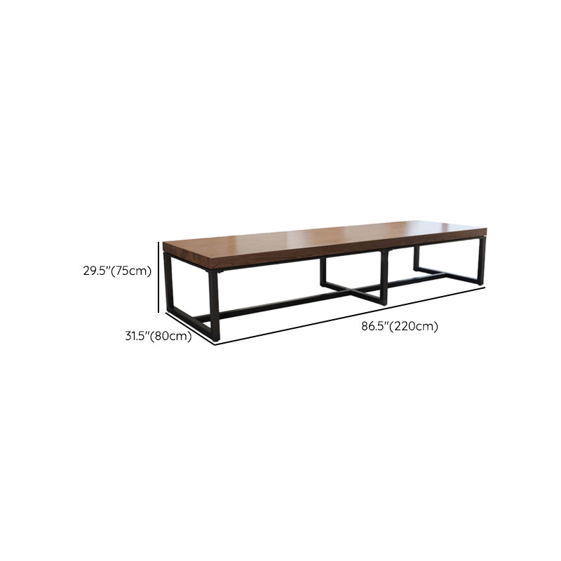 Solid Wood Rectangular Writing Desk Modern 29.53" Tall Office Desk