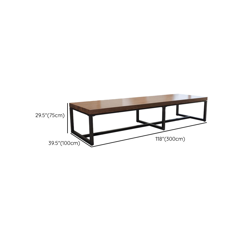 Solid Wood Rectangular Writing Desk Modern 29.53" Tall Office Desk