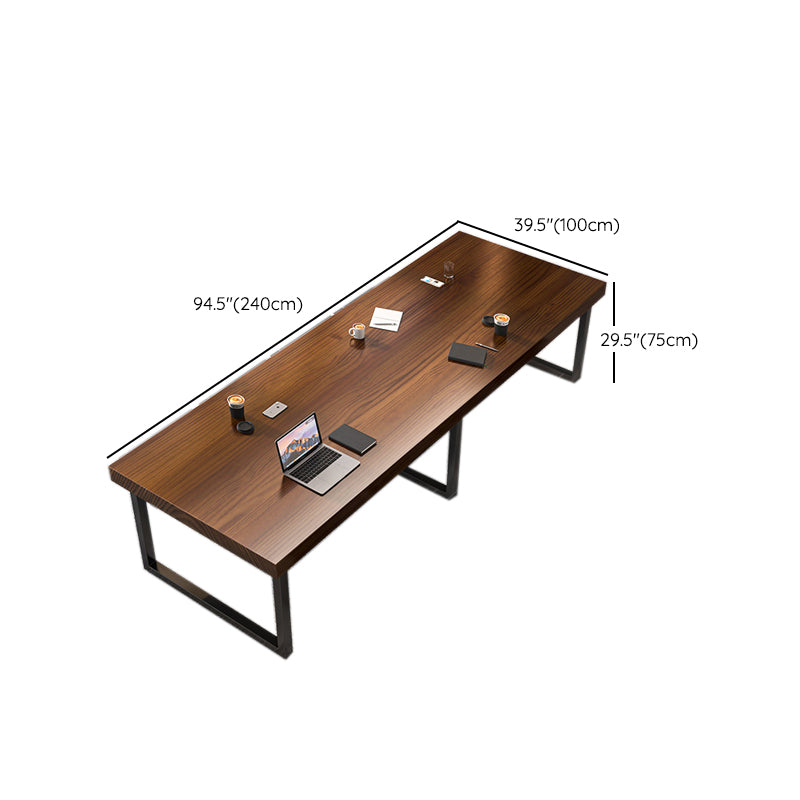 29.25-inch Height Modern Writing Desk Rectangle Solid Wood Office Desk