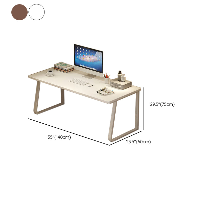 23.62" W Industrial Office Desk Antique Finish Curved Computer Desk