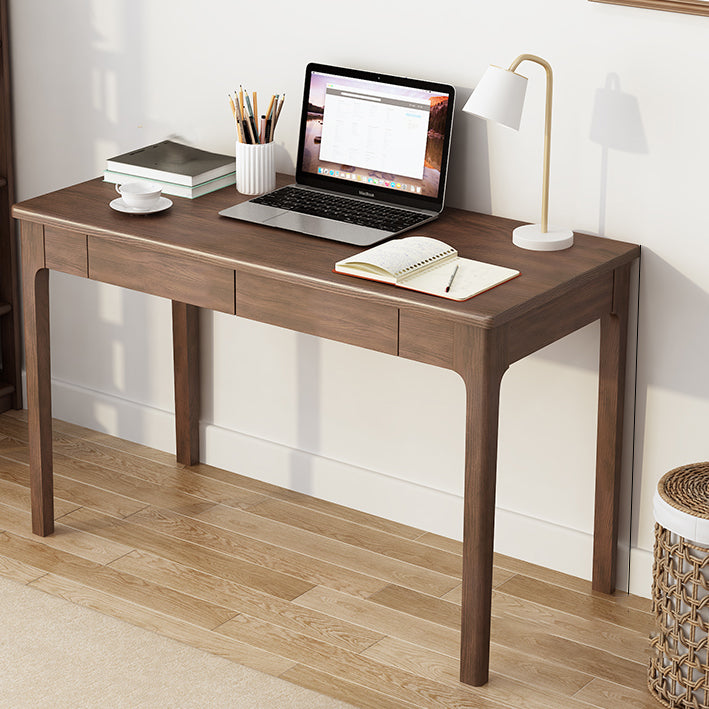 Contemporary Solid Wood Writing Desk Bedroom Office Desk with 4 Legs