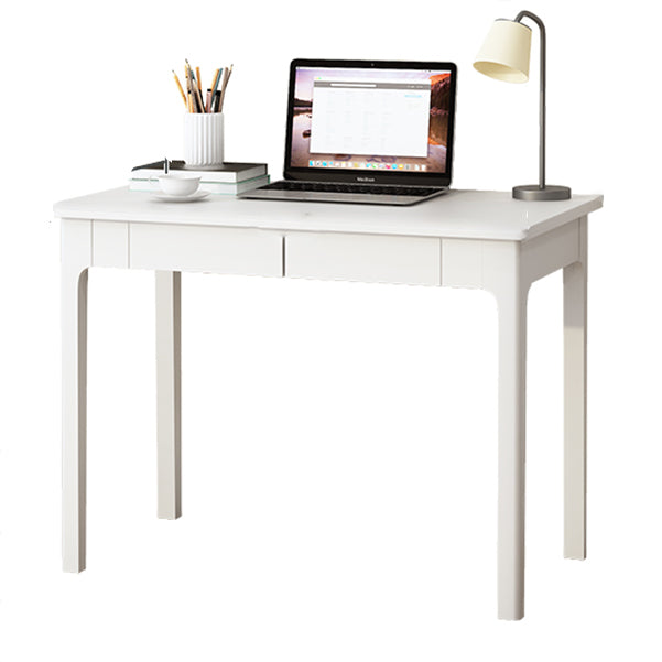 Contemporary Solid Wood Writing Desk Bedroom Office Desk with 4 Legs