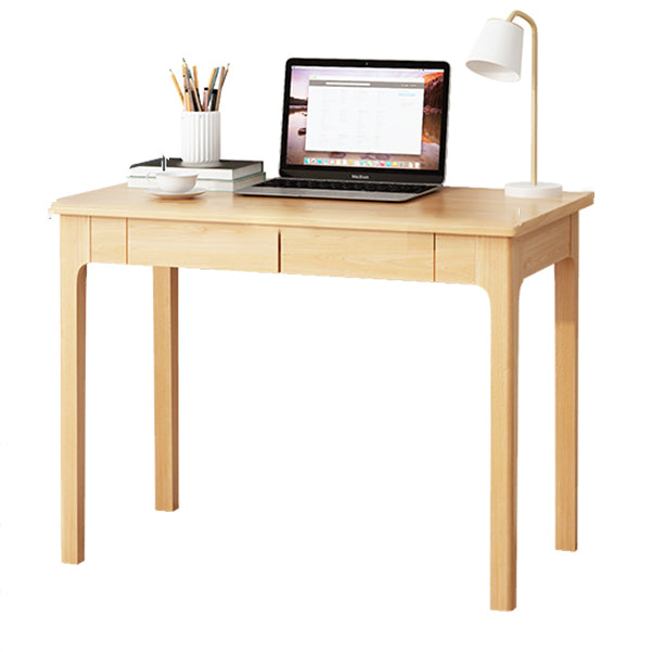 Contemporary Solid Wood Writing Desk Bedroom Office Desk with 4 Legs