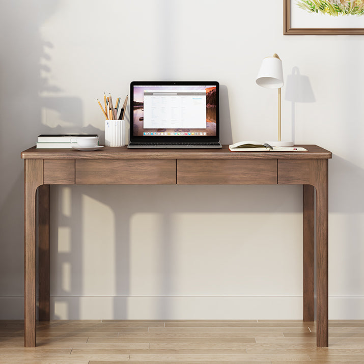 Contemporary Solid Wood Writing Desk Bedroom Office Desk with 4 Legs