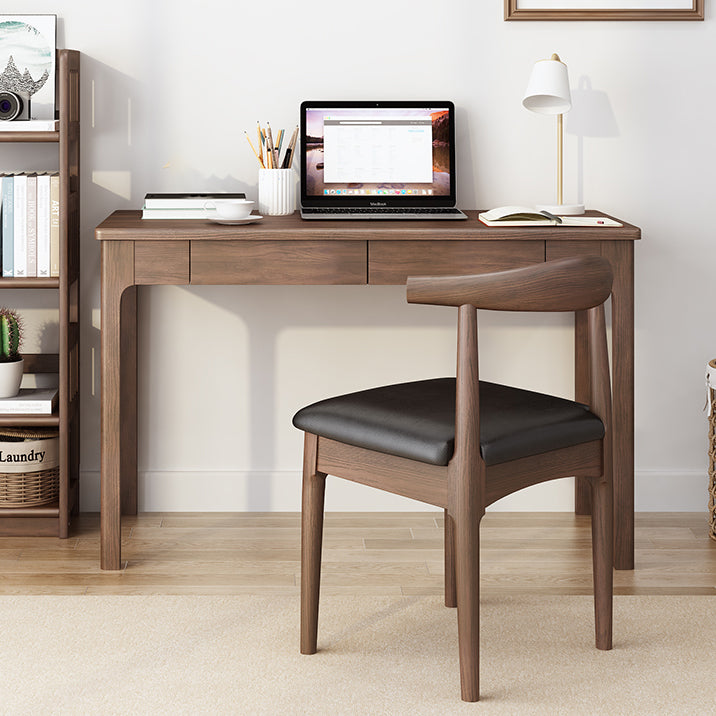 Contemporary Solid Wood Writing Desk Bedroom Office Desk with 4 Legs