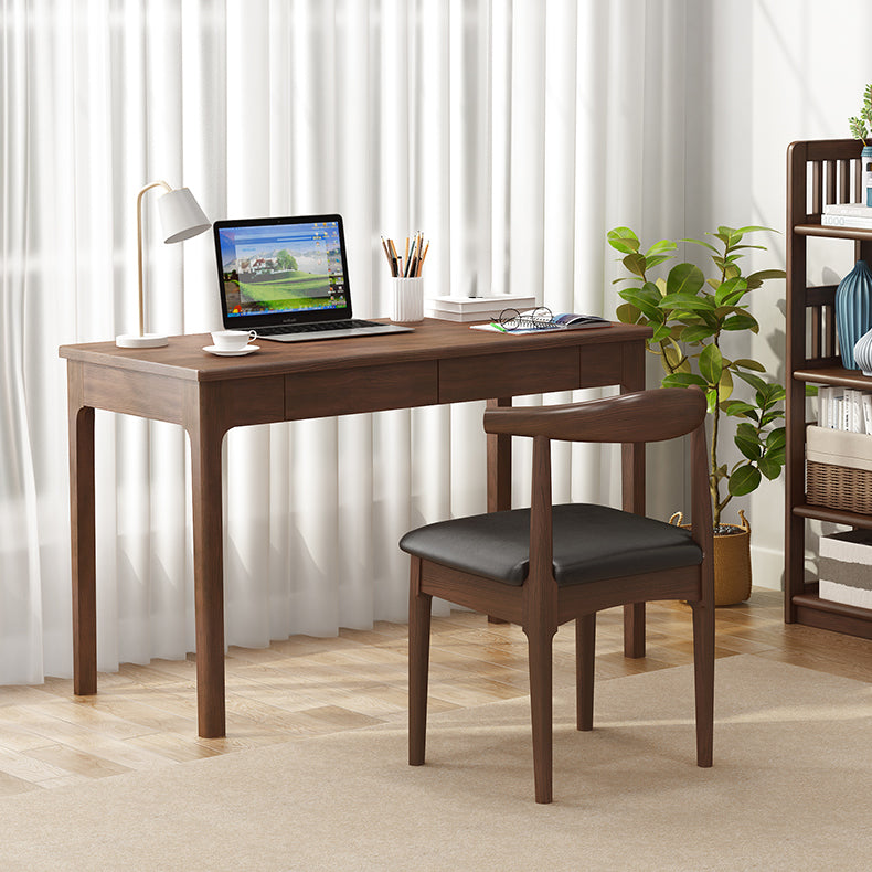 Contemporary Solid Wood Writing Desk Bedroom Office Desk with 4 Legs