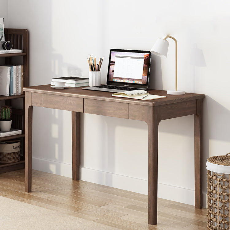 Contemporary Solid Wood Writing Desk Bedroom Office Desk with 4 Legs