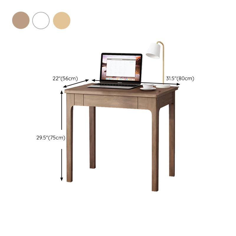 Contemporary Solid Wood Writing Desk Bedroom Office Desk with 4 Legs