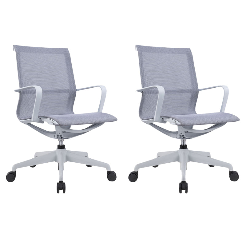 Modern Desk Chair Mesh Computer Chair Mid-Back Chair with Wheels/No Wheels