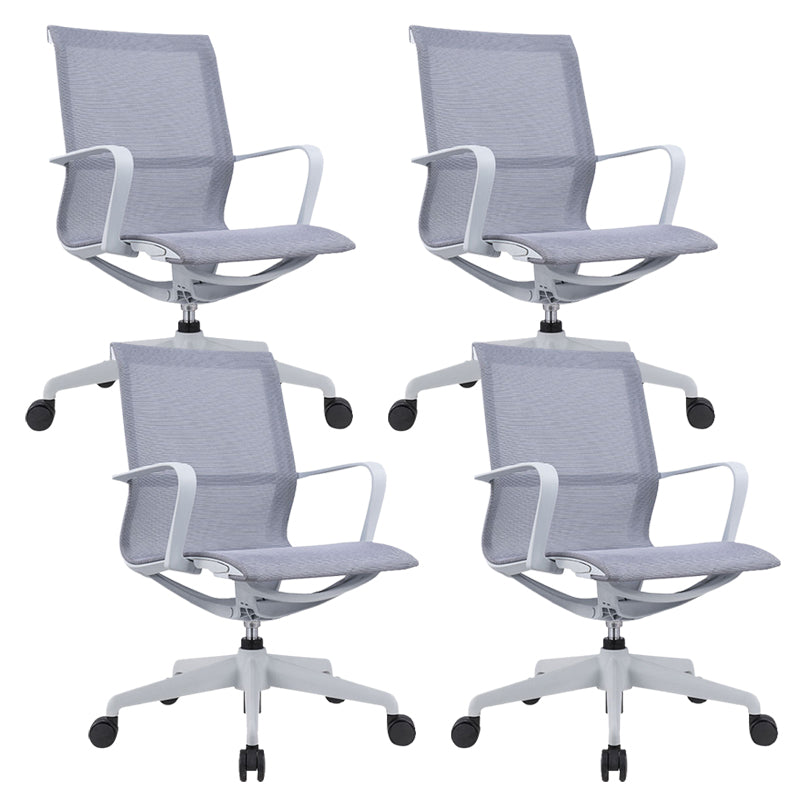 Modern Desk Chair Mesh Computer Chair Mid-Back Chair with Wheels/No Wheels